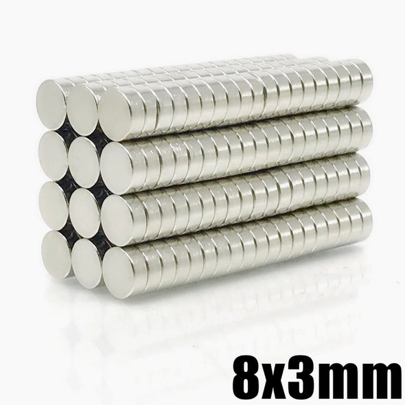 20/50/100/200/500/1000Pcs 8x3 Super Powerful Strong Bulk Round NdFeB Neodymium Disc Magnets Dia N35 Rare Earth Magnet 8*3