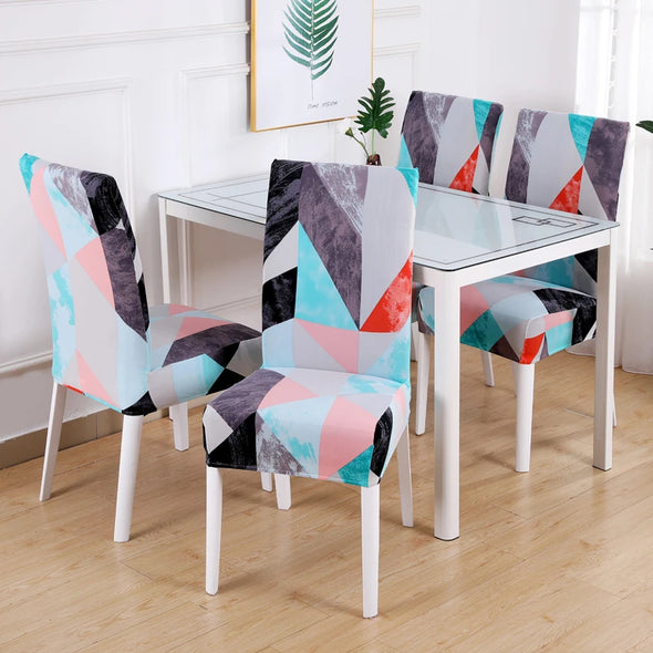 boho pattern printed stretch chair cover for dining room office banquet chair protector elastic material armchair cover