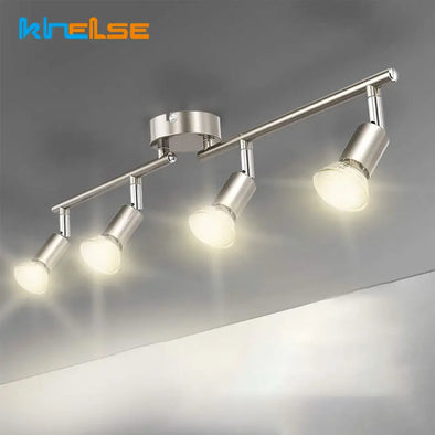 WELTIG Adjustable Rotatable Pendant Bar Light with GU10 LED Bulbs for Kitchen