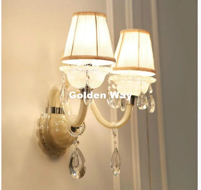 Free Shipping Clear K9 Crystal wall Lamp luxury Bedroom Bedside Wall Candle K9 Crystal Wall Lamp Wall Scones AC 100% Guaranteed