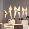 Paper Chandelier Birds For Restaurant Living Room Dining Room Children's Room Origami lamp LED Bird Designer Chandelier Lamp