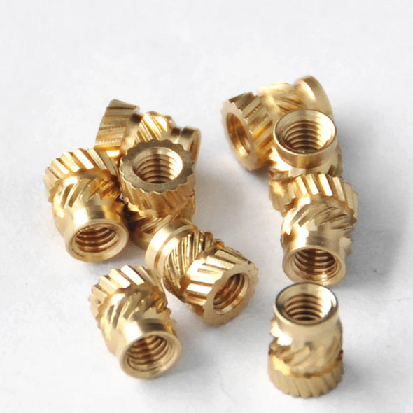 100pcs M3 Thread Knurled Brass Threaded Heat Set Heat Resistant Insert Embedment Nut for 3D Printer Voron 2.4 M3x5x4