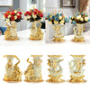 European Style Ceramic Golden Swan/Elephant Vase Dry Flower Holder Arrangement Dining Table Home Decoration Accessories