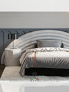 Semi-circular arc soft bed lollipop cream wind simple personality single bed modern full soft bed