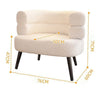 White Nordic Luxury Lamb Fleece Lazy Sofa Chair Living Room Single Casual Back Chair Bedroom Dresser Chair Balcony Coffee Chair