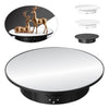 3 Speeds Electric Rotating Display Stand Mirror 360 Degree Turntable Jewelry Holder Battery/USB Power for Photography Shooting