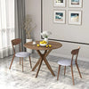 Dining Table Set for 2,Round Wooden Dining Set of 2 with Cushioned Chairs,for Kitchen and Living Room,dinning tables sets