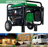 Generator-4850 Watt Gas or Propane Powered-Electric Start-Camping & RV Ready 50 State Approved Dual Fuel Portable Generator