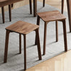 Elegant Black Walnut Dining Stool Simple Wooden Stackable Small Bench Versatile Seating Solution for Living Room