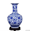 Chinese Jingdezhen Blue And White Ceramic Vase Ornaments Home Livingroom Furnishing Crafts Cafe Office Store Accessories Decor