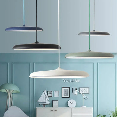 WELTIG Modern UFO LED Pendant Light – Nordic Hanging Lamp for Home Decor