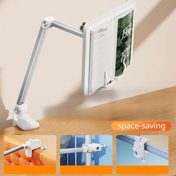 WELTIG Adjustable Book Stand with 360° Rotating Clamp