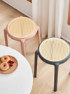 Plastic stool thickened household Nordic simple chair living room dining table high bench  cooked rubber rattan board furniture