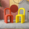 Makeup Dressing Stool Special-Shape Lambswool Home Decorative Chair Creative Nordic Rainbow Dining Chair for Bedroom Living Room