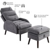 Living Room Chair, Velvet Reading Chairs and Ottoman Set, Ottoman Comfy Reclining Living Room Chair