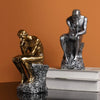 Thinker Statue Resin Abstract Sculpture Thinker Man Statue Collectible Figurines art for home Bedroom Office Table