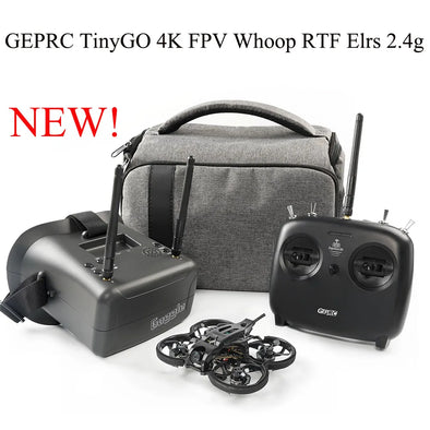 GEPRC TinyGO 4K FPV Whoop Analog Drone Combo with ELRS 2.4G Remote Controller/RG1 Goggle/LiHV 4.35v 90C Battery Charge/Fly bag