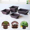 Training Pots Flowerpots Imitation Succulent Plants Pots Plastic Bonsai Pots Outdoor Garden Landscape Potted Square Trays