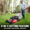 Lawn Mower, Push Gas Lawn Mower 21-Inch 144cc Engine 2-in-1 Mulching Side Discharge Lawn Mower