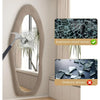 63" X 24" Wavy Floor Mirror, Flannel Wrapped Frame Irregular Large Wall Mirror,Hang Or Lean Against The Wall,Full Length Mirrors