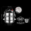 Stainless Steel Pressure Cooker Outdoor Camping Portable Pot Stainless Steel Non-Stick High Altitude Pot For Hiking Camping