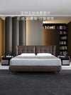 Genuine Leather Bed Master Bedding Light Luxury Modern Fruit Shell Bed