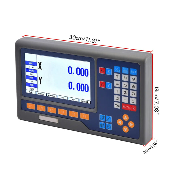 8 Language 2 / 3 Axis LCD DRO Digital Readout Display Monitor For Milling Lathe Turning Machines