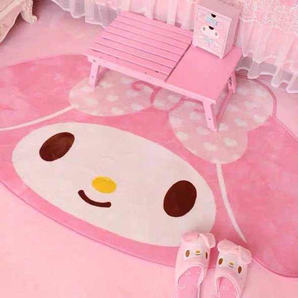 100x150CM Cartoon Saniro My Melody Carpet Kawaii Home Soft Fur Rugs Children Girls Bedroom Living Room Floor Mat Doormat Decor