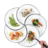 5pcs set Ceramic Dinner Plates Moon Shaped Ceramic Serving Plate Dessert Salad Plate Set for Steak Pasta Dinnerware Sets