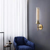 WELTIG Modern Luxury Wall Sconce: K9 Crystal & Gold Finish