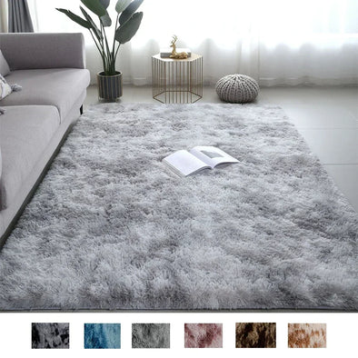 Carpets For Living Room Modern Sofas Grey Fluffy Carpet Bedroom Decoration Anti-slip Furry Large Rug Washable Floor Covering Mat