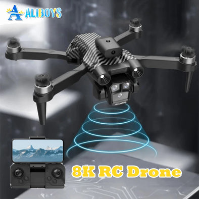 RC Drone 8K Dual Camera Brushless Quadcopter Aerial Photography HD UAV Obstacle Avoidance Remote Control Aircraft Kid Adult Toy