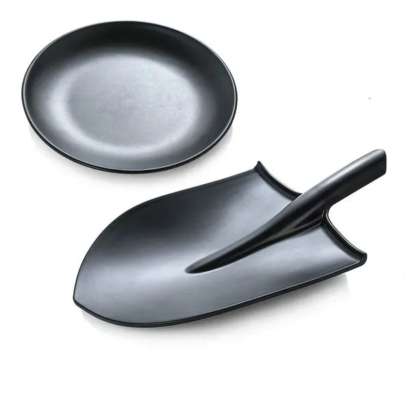 Tableware Plate Design European Style Frosted Imitation Porcelain shovels Tableware Plate Dish Platter Bowl Cutter Dinnerware