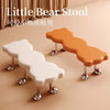 Luxury waterproof leather bear coffee bench shoe changing bed end creative designer long stool dining chairs nordic furniture