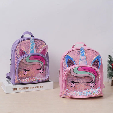 Baby Back to School  Bag Cartoon Cute Unicorn Mini Backpack Personalized Name Kindergarten School Bag Custom Baby Gift Backpacks