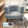 White Nordic Luxury Lamb Fleece Lazy Sofa Chair Living Room Single Casual Back Chair Bedroom Dresser Chair Balcony Coffee Chair