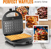 Sandwich Maker Panini Press Grill, 3 in 1 Waffle Maker with Removable Non-stick Plates, Electric Grilled Cheese Maker, 750W