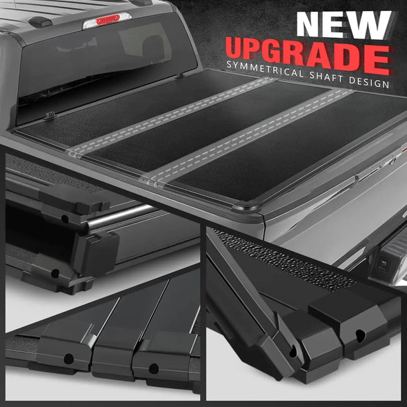 2024 New Upgrade Truck Bed Top Hard Solid Tri-Fold Tonneau Cover Compatible with 22-23 Ford Maverick 4.5ft Bed, TTC-HARD-095