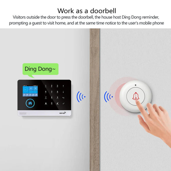 4G GSM Wifi Wireless Home Alarm System Tuya Smart Home Child Safety protection Camera Anti-theft Smart Life App Works with ALexa