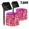 120 LED 39.37ft Orange Lights, Orange & Purple Halloween Lights, Purple Solar Halloween Lights 8 Modes, Outdoor Twinkle