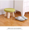 Bedroom furniture Small Stool Wooden Ottomans with Linen Cotton Cover Dining Benches Home Furniture SofaRound chair