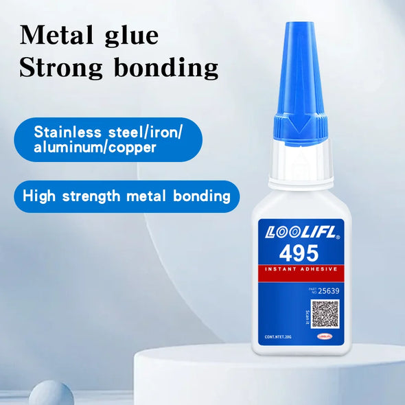 495 Instant Strong Super Glue Universal Superglue Mighty Instant Glue for Resin Ceramic Metal Glass Fast Dry