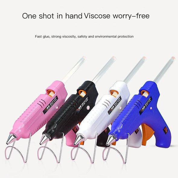 70W Hot Melt Glue Gun With 7MM Transparent Glue Stick Mini Gun Home Electric Heat Temperature Gun Repair Tool Special Stick Set