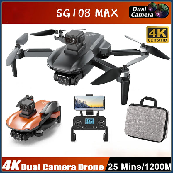 2023 SG108 Max Drone Profesional 4K Dual Camera GPS 5G Wifi FPV 1200m Control Distance Brushless RC Foldable Quadcopter Dron Toy