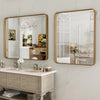 24X32 Inch Metal Framed Bathroom Mirror for Wall,Matte Bathroom Mirror,Anti-Rust,Tempered Glass,Hangs Horizontally or Vertically