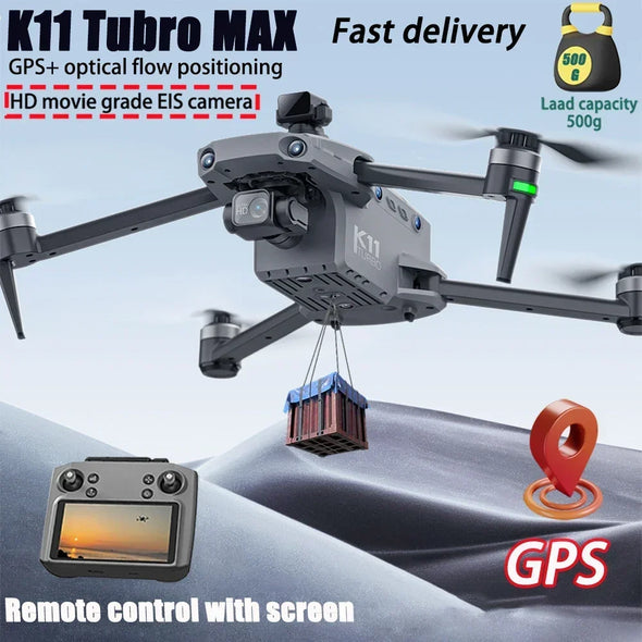 2024 K11 Tubro FPV Drone With Touch Screen 3-Axis Gimbal GPS 8K Camera Obstacle Avoidance Aerial Photography Brushless Dron Toy