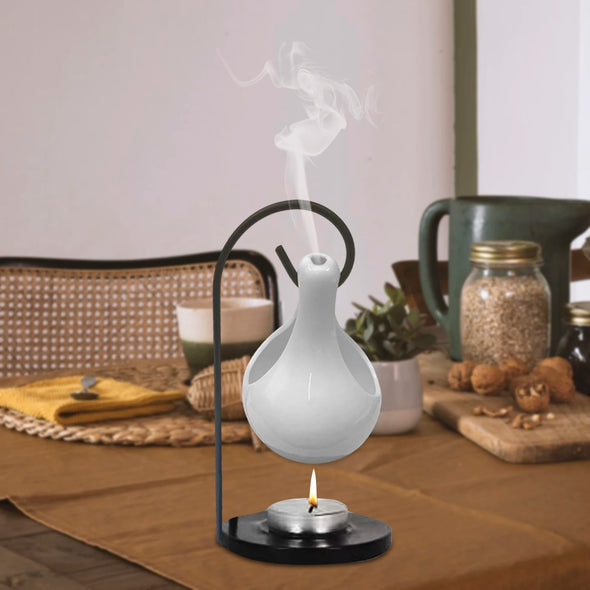 Candle Fragrance Lamp Oil Furnace Bamboo Frame Aroma Burner Candle Holder Candlestick Vase Aromatherapy Stove Home Decoration