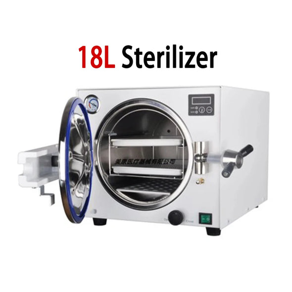 18L Medical Lab Sterilizer High Temperature/Pressure Disinfection Cabinet for Beauty Pet Dental Sterilization Machine 220V1100W