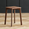 Elegant Black Walnut Dining Stool Simple Wooden Stackable Small Bench Versatile Seating Solution for Living Room