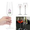 2pcs Creative 3D Glass Exquisite Build-in Red White Wine Glasses Cup Stemware Goblets Champagne Flute For Party